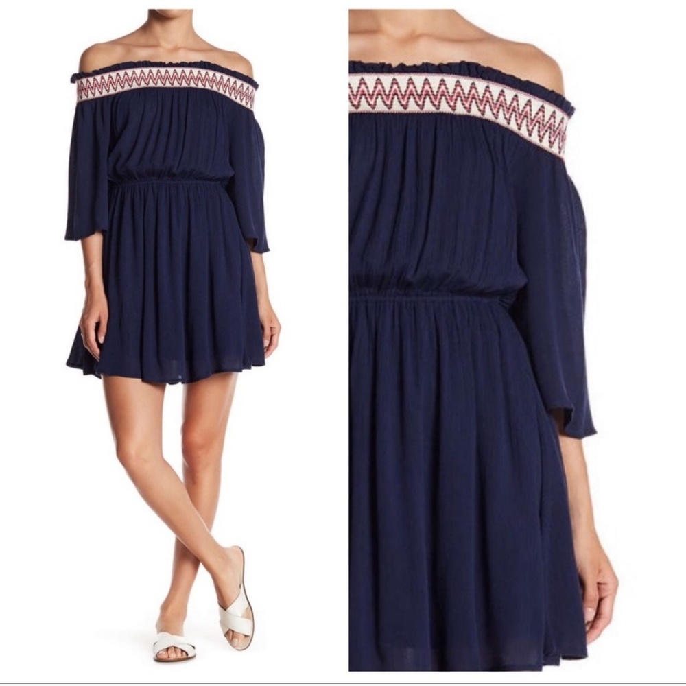 Romeo + Juliet Couture Off Shoulder Gauze Dress